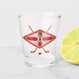 Northern Ireland Ice Hockey Logo Shot Glass