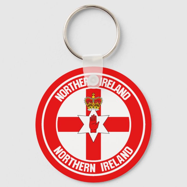 Northern Ireland Round Emblem Key Ring (Front)