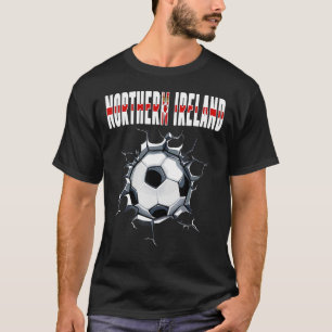 Northern Ireland Soccer Fans - Football In Cracked T-Shirt