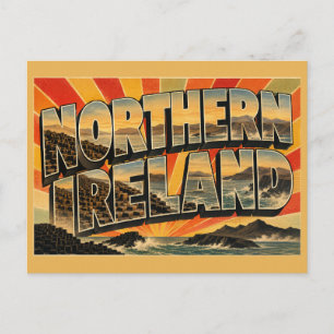 Northern Ireland UK Vintage Travel Art Postcard