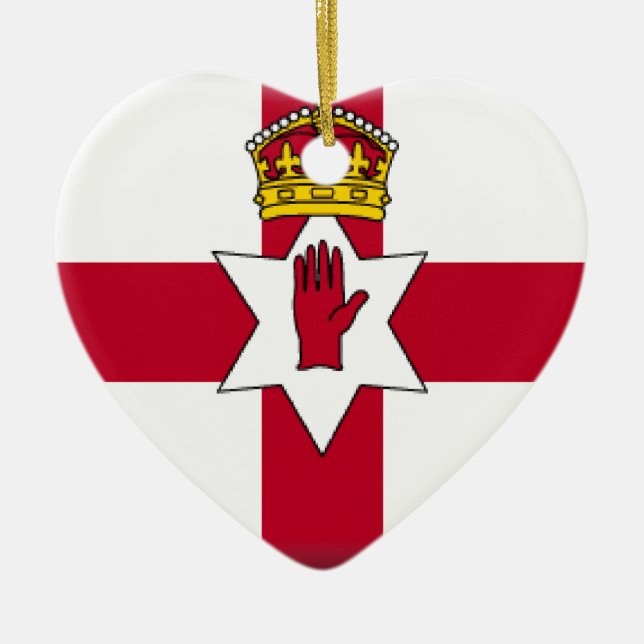 Northern Ireland (Ulster) Flag Ceramic Tree Decoration (Front)