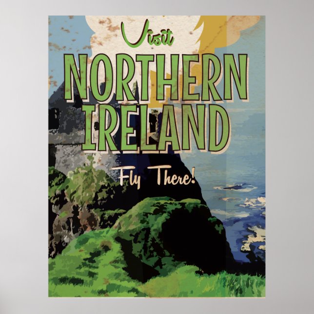 Northern Ireland vintage travel poster (Front)