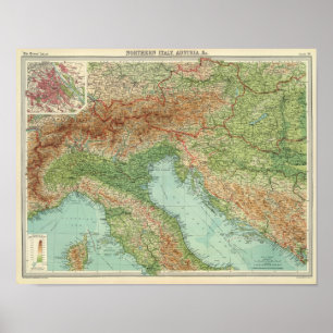 Northern Italy, Austria, &c Poster