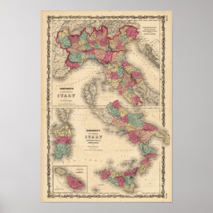 Northern Italy Southern Italy Poster