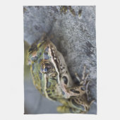 Northern Leopard frog, See-through Island, Tea Towel (Vertical)
