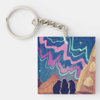 Northern Light Bears Key Ring