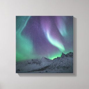 Northern Light Mountains Canvas Print