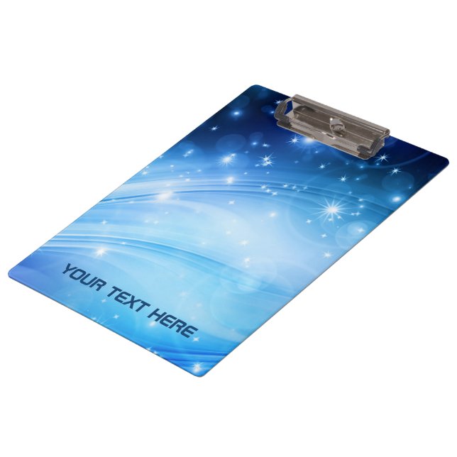 Northern Light Stars blue + your text & ideas Clipboard (Angled)