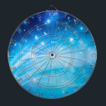 Northern Light Stars blue   your text & ideas Dartboard<br><div class="desc">Funny Graphic Design by EDDA Froehlich | Stars,  Lights,  Waves in blue | for romantic lovers | It's easily customised for your party or event. | For other designs & products feel free to contact me: contact@eddart.de or have alook here: www.zazzle.com/eddartshop*</div>