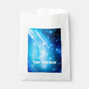 Northern Light Stars blue + your text & ideas Favour Bags