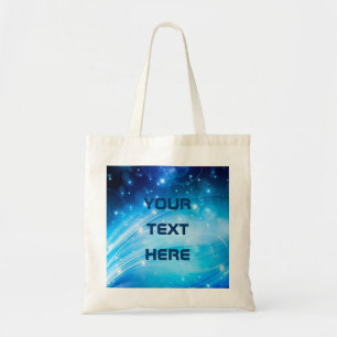 Northern Light Stars blue + your text & ideas Tote Bag