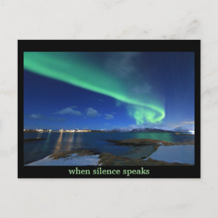 Northern Light with quote Postcard
