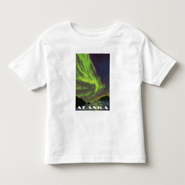 Northern Lights and Orcas - Katmai, Alaska Toddler T-Shirt (Front)