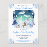 Northern Lights Arctic Animals Birthday