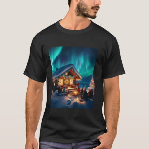 Northern Lights Arctic Christmas Magical Lights in T-Shirt