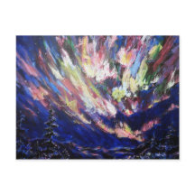 Northern Lights Aurora Abstract Art Painting
