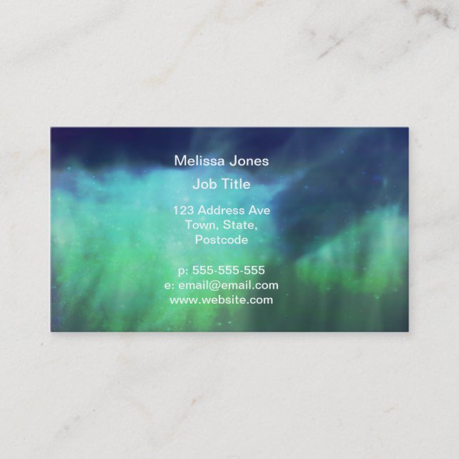 Northern Lights / Aurora Borealis Business Card (Front)