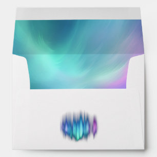 Northern Lights Aurora Borealis Celestial Wedding Envelope
