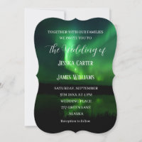 Northern Lights Aurora Borealis Elegant Wedding