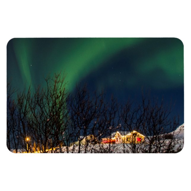 Northern Lights - Aurora Borealis Iceland Magnet (Horizontal)