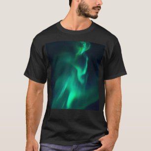 Northern Lights Aurora Borealis Night Sky Green Al T-Shirt