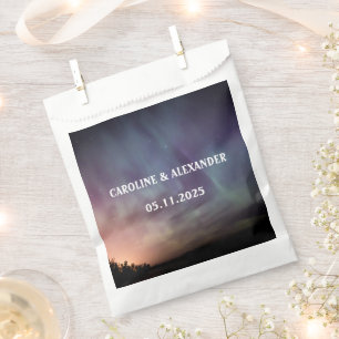 Northern Lights Aurora Borealis Night Sky Wedding Favour Bags