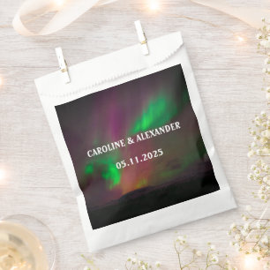 Northern Lights Aurora Borealis Night Sky Wedding Favour Bags