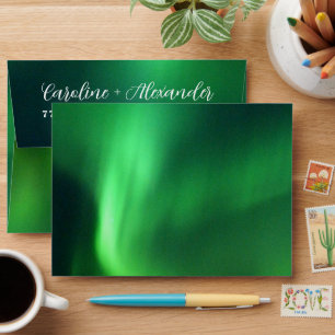 Northern Lights Aurora Borealis Return Address Envelope