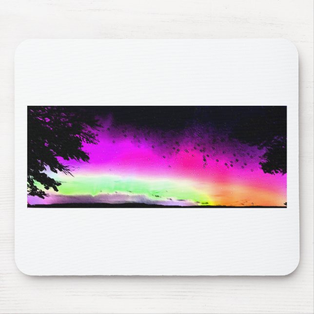 Northern Lights Aurora Borealis Sky Night Nature Mouse Pad (Front)