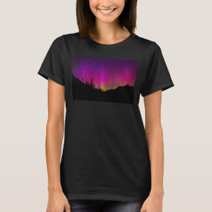 Northern Lights Aurora Borealis Starry Night Sky T-Shirt