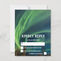 Northern Lights Aurora Borealis Stars Wedding 