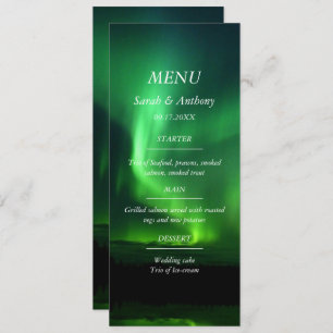 Northern Lights Aurora Borealis Wedding Food Menu