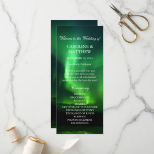Northern Lights Aurora Borealis Wedding Programme