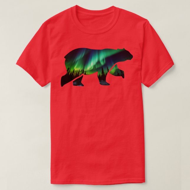Northern Lights Bear TRAVEL2 TShirt (Design Front)