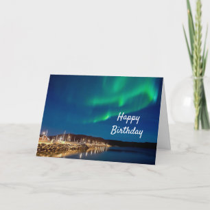 Northern Lights Birthday Card