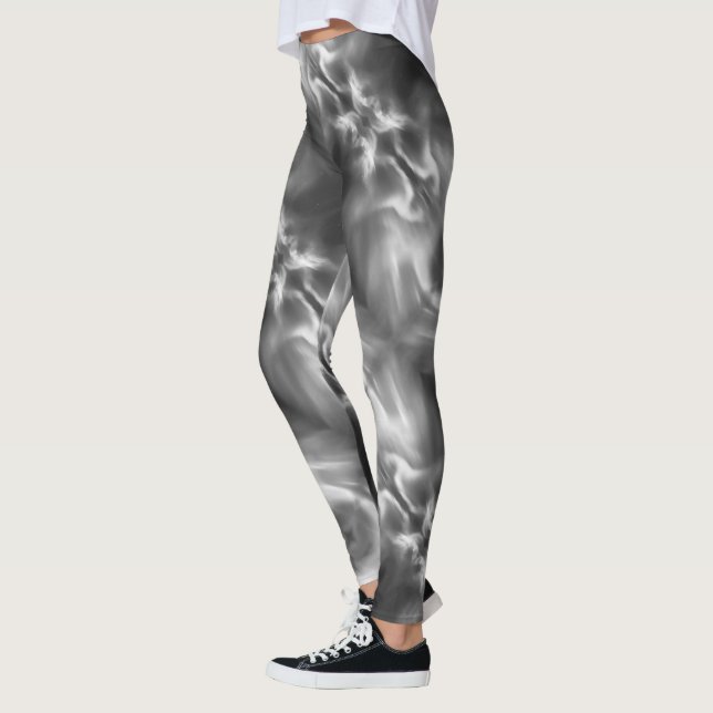 Northern Lights Black & White - Leggings (Left)