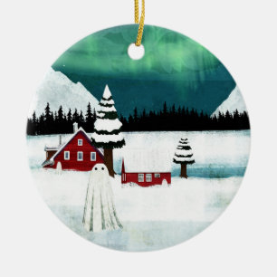 northern Lights Ceramic Tree Decoration