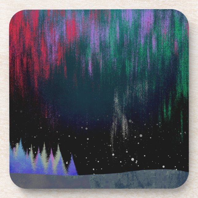 Northern Lights Contemporary Landscape Coaster (Front)
