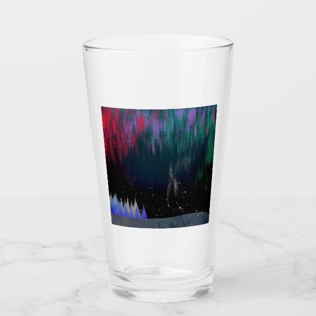 Northern Lights Contemporary Landscape Glass (Front)