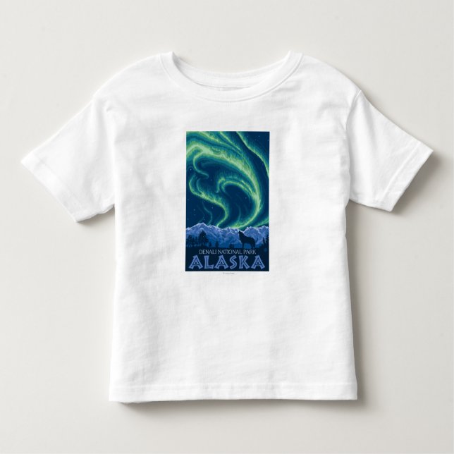 Northern Lights - Denali National Park, Alaska Toddler T-Shirt (Front)