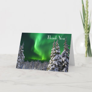 Northern lights during winter  card