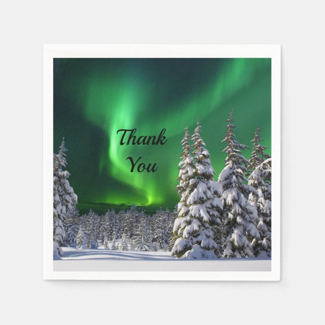 Northern lights during winter  napkin (Front)