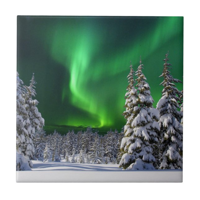 Northern lights during winter  tile (Front)