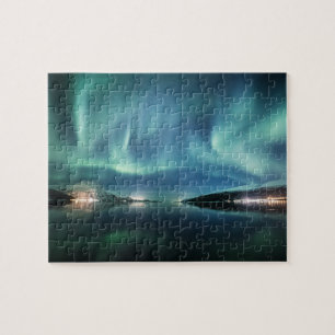 Northern Lights Fjord Jigsaw Puzzle