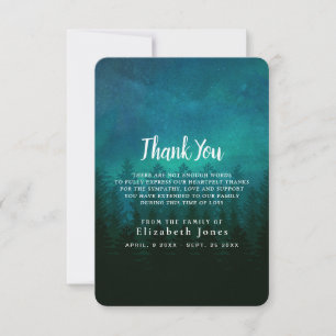 Northern Lights Forest Sympathy Thank You Card