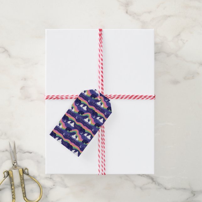 Northern Lights Gift Tags (With Twine)