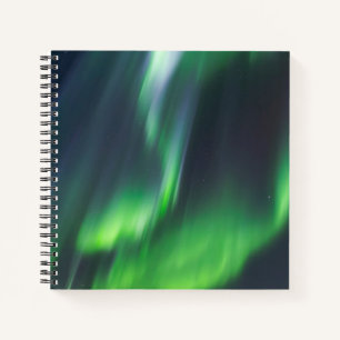 Northern Lights Glowing North Iceland Notebook
