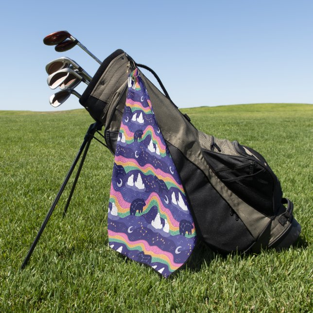 Northern Lights Golf Towel (Green)