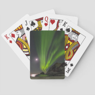 Northern LightS Haukland Beach Island Norway Playing Cards
