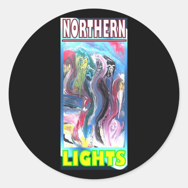 NORTHERN LIGHTS HYBRID CLASSIC ROUND STICKER (Front)